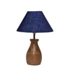 Devansh Blue Jute Table Lamp With Wood Natural Base (10X12.5 Inches)-35