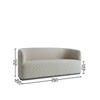 Stylishsimplicity Wood 2 Seater With Upholstery Non Storage Sofa In Beige Colour
