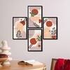 The Castle Decor Boho Abstract Botanical Wall Art Set of 4 Design 2 11x17 Inch