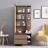 Hexa Red Wooden Dressing Table in Flower Wenge Colour
