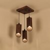 Cedar Brown Solid Wood Cluster Hanging Light