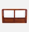 Lotus Solid Wood Queen  Size Upholstered Bed With Box Storage (Honey Oak Finish)