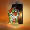 Devansh Solid Wood Electric Wall Light in Brown Colour with Multi Shade Count of 1 Light