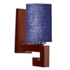 Devansh Solid Wood Electric Wall Light in Blue Colour with Blue Shade Count of 1 Light