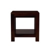 Box Solid Wood Bedside Table in Walnut Finish