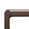 Sera Rectangular Solid Wood And Marble Coffee Table In Mango Walnut Finish