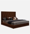 Vincent Engineered Wood Queen Size Non Storage Bed In Honey Oak Finish