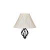 Ashanti Black Cotton Shade Floor Lamp