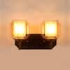 Eliante Noon Iron Wall Light With Glass In Gold And Brown Colour