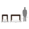 Diner 4 Seater Dining Table In Dark Walnut Finish