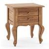 Taahira Solid Wood Bedside Table In Natural Teak Finish