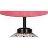 Averie Pink Jute Glass Table lamp with Iron Base