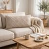 Danube Light Beige Melange Decorative Cushion Cover 12 x 20 Inches