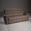 Silvana Three Seater Motorized Fabric Recliner in Taupe Beige Colour