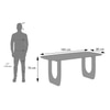Aero Solid Wood 6 Seater Dining Table With 6  Ollie Dining Chairs (Finish : Danish Walnut, Chair Colour : Lilac)