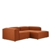 Elegantedge Wood Left Aligned 2-Seater With Upholstery Non Storage Sofa In Brown Colour