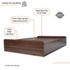 Mavora Double Bed With Storage In Columbian Walnut Finish