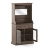 Riveria Solid Wood Bar Cabinet (Danish Walnut Finish)