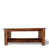 Blairs Sheesham Wood Accent Rectangle Coffee Table In Natural Teak Finish
