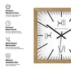 Warm Wooden Frame Roman Numeral Square Wall Clock