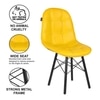 Beautiful Leatherette Dining Chair in Yellow Colour