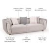 Astoria 3 Seater Fabric Sofa in Sea Salt Grey Colour