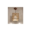 Oblique Beige Solid Wood Single Hanging Light