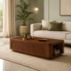 Fairmont Sheesham Wood Fluted Arch Coffee Table in Walnut Finish