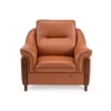 Russet 1 Seater Leatherette Sole in Cinnamon Brown Colour