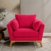 Lorentz Boucle Fabric Lounge Chair in Red Colour