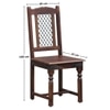 Iron jali Sheesham Wood 4 Seater Dining Set In Provincial Teak Finish