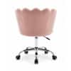 Doe Buck Preglo Pink Velvet Upholstered Swivel Office Chair