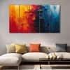 The Castle Decor Woman Abstract Wall Painting Wooden Framed 27x48 Inch (Style 1)