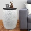 Metalsmith Metal Side Table in White Finish