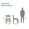 Caprica Solid Wood Dining Chair Set Of 2 In Mango Walnut Finish With Yellow Fabric Colour