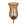 Devansh Metal Electric Wall Light in Gold Colour with Lavender Shade Count of 1 Light