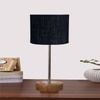 Devansh Black  Jute   Table Lamp With  Natural  Wood Base  & Steel Pipe (7X17 Inches)-17