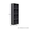 Hexa Engineered Wood Bookshelf Multipurpose Storage Rack in Slate Grey Colour