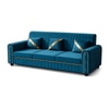 Nuha 3 Seater Sofa In Fabric Teal Color