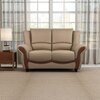 Blos 2 Seater Leatherette Sole in Mushroom Brown Colour