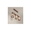Hexar 3 Series Brown Solid Wood Cluster Hanging Light