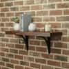 Devi Solid Wood 1.5 Meter Wall Rack in Mango Natural & Metal Black