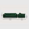 Roma Fabric Sofa (Green)