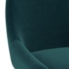 Dane Solid Wood Dining Table 6 Seater with 6 Rickman Lounge Chairs (Finish: Honey, Colour: Jade Blue)