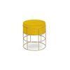 Dominic Solid Wood  Ottomon in  Yellow Colour