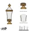 Corte Brass and Glass Outdoor Light