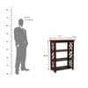 Lala Solid Wood Bookshelf in Walnut Finish