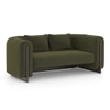 Reno 2 Seater Fabric Sofa In Deep Olive Velvet Colour