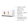 Hexa Red Multipurpose Storage Cabinet With 3 Door in Frosty White Colour