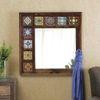 Siramika Sheesham Wood Square Wall Mirror